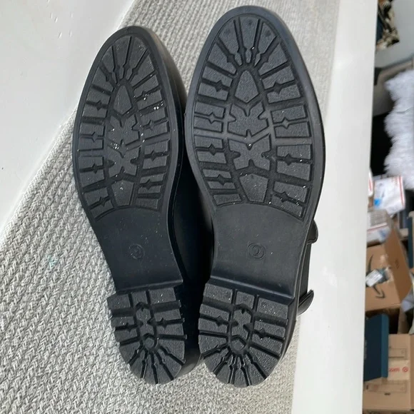 A New Day Black Ankle Rain Boots Booties Size 9 - Picture 6 of 7